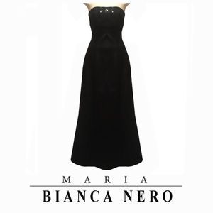 Bianca Nero Special Occasion Satin Prom Dress Gown